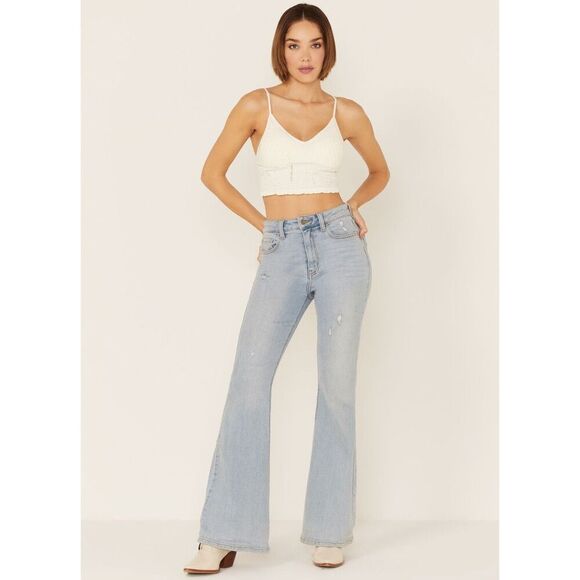 Free People FORNIA WOMEN'S SEAMLESS FLORAL BRALETTE in Ivory Size M/L - Picture 4 of 5